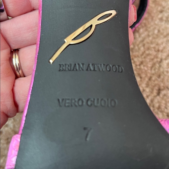 Brian Atwood Pink Metallic Heels - Picture 8 of 9